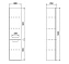 Пенал подвесной Azario Ника CS00080414 25х30х150см белый