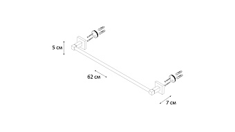 Полотенцедержатель FIXSEN METRA FX-11101 хром 62см