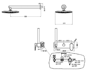 Душевая система Boheme Spectre 454-NB никель