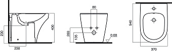 Биде напольное AM-PM Inspire C503111WH