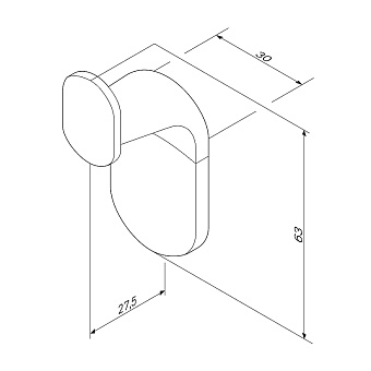 Крючок AM-PM X-Joy A84345500 хром