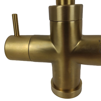 Смеситель для кухни Paini Cox 78PJ6433VL2KM с краном для питьевой воды золото