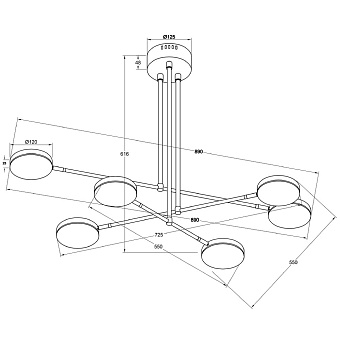 Светильник подвесной Maytoni Fad MOD070PL-L36W3K 36Вт LED