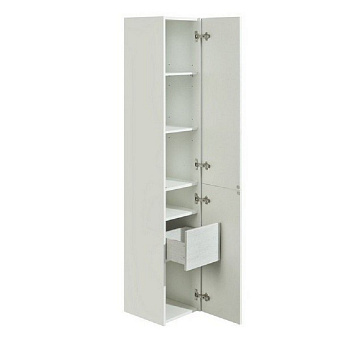 Пенал подвесной Акватон Сакура 1A219903SKW8L 33х33х175,5см белый глянцевый/ольха наварра