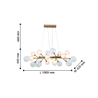 Люстра подвесная Favourite Babylon 2515-12P 480Вт 12 лампочек G9
