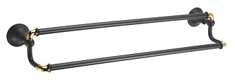 Полотенцедержатель FIXSEN Luksor FX-71602B золото/чёрный 62см