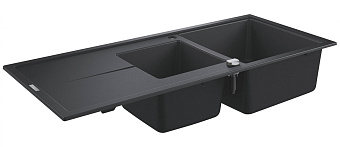 Мойка кухонная GROHE K400 31643AP0 116х50см чёрный матовый