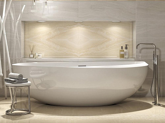 Настенная плитка KERAMA MARAZZI Контарини 13034TR бежевый обрезной 30х89,5см 1,343кв.м. глянцевая