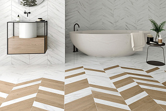 Матовый керамогранит WOW 60 Grad 120277 Grad Chevron B Wood Mid 9,8х52,2см 0,456кв.м.