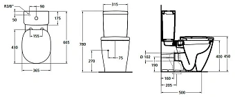 Чаша для унитаза IDEAL STANDARD CONNECT E781701 с микролифтом