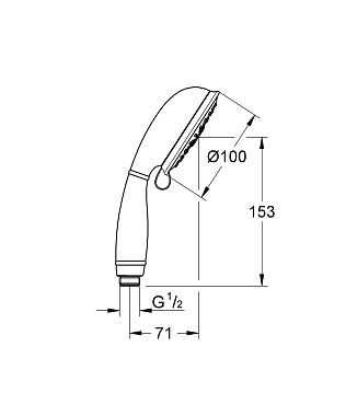 Ручной душ GROHE New Tempesta Rustic 27608001 хром