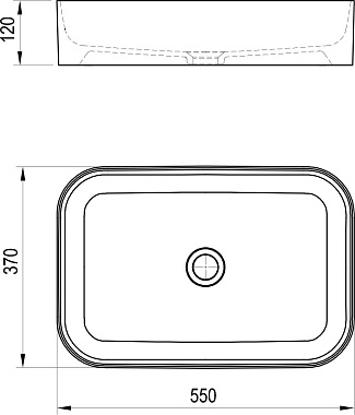 Раковина накладная RAVAK Ceramic Slim XJX01155002 37х55см