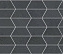 Керамическая мозаика ABK Crossroad Chalk PF60000582 Mos. Gem Coal 34х30см 0,48кв.м.
