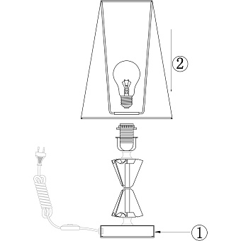Настольная лампа Maytoni Florero MOD078TL-01CH 40Вт E27