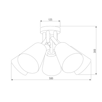 Светильник потолочный TK Lighting Vaio 666 60Вт E27