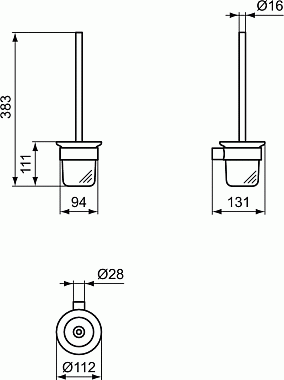 Ёршик IDEAL STANDARD CONCA T4495A2 матовое стекло/шлифованное золото