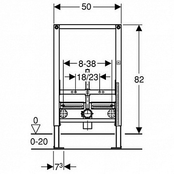 Инсталляция для биде GEBERIT Duofix 111.524.00.1