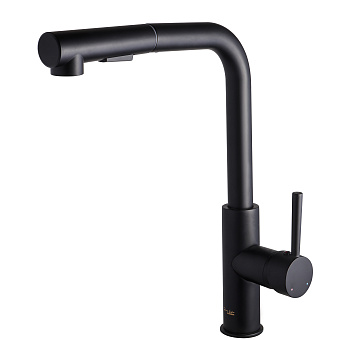 Смеситель для кухни Maxonor PL4287-7 поворотный излив чёрный