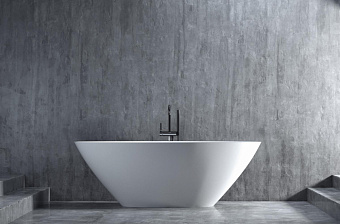 Ванна каменная SALINI DIVA 102211G S-Sense глянцевая 178х85,5см отдельностоящая