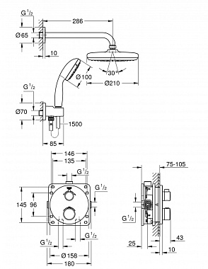 Душевая система GROHE Grohtherm 34727000 хром