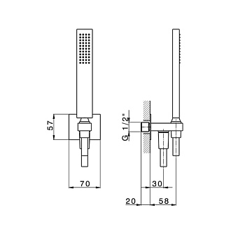 Душевой комплект Cisal Shower DS01886021 хром
