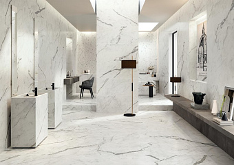 Лаппатированный керамогранит Atlas Concord Италия Marvel Shine A4QT Calacatta Prestigio Lappato 60х60см 1,08кв.м.