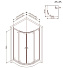 Угловое ограждение AM-PM X-Joy Twin Slide W88E-205-080MT64 195х80см стекло прозрачное