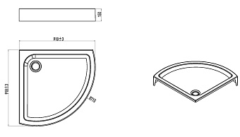Душевой поддон AM-PM Like W83T-315-090W 90х90см