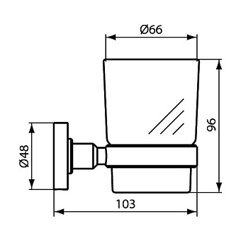Стакан в ванную IDEAL STANDARD IOM A9120XG чёрный матовый