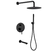 Душевая система Abber Emotion AF8817B чёрный матовый