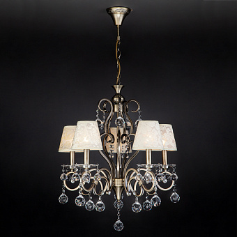 Люстра хрустальная Eurosvet Eileen 1448/5 античная бронза Strotskis 40Вт 5 лампочек E14