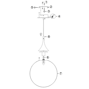 Светильник подвесной Maytoni Dewdrop P225-PL-300-N 8Вт E27