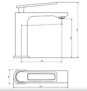 Смеситель для раковины Maxonor PL1096-9 серый