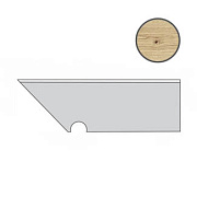 Плитка для ступеней Atlas Concord Италия Exence AOU2 Vanilla Battiscopa Sag.SX 30х7,2см 0,259кв.м. неполированная