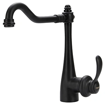 Смеситель для кухни Maxonor MN4076-7 поворотный излив чёрный