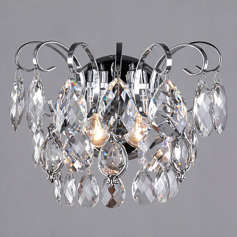 Бра Eurosvet Crystal 10081/2 хром/прозрачный хрусталь Strotskis 60Вт E14