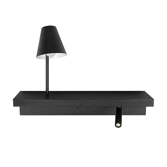 Светильник настенный Loft It Shelf 10216/2W Black 43Вт E27
