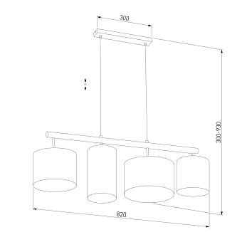 Светильник подвесной TK Lighting Deva 4458 60Вт E27
