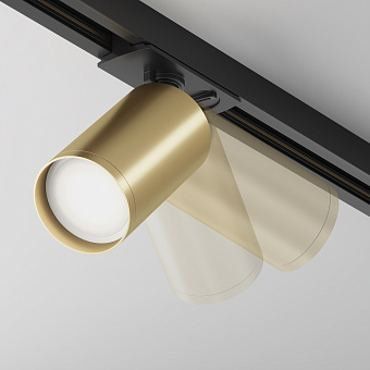 Трековый светильник Maytoni Focus S TR020-1-U-GU10-BMG 10Вт GU10 матовое золото для однофазного трека