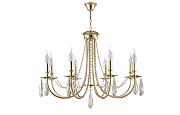 Люстра подвесная CRYSTAL LUX VICTORIA VICTORIA SP8 GOLD/AMBER 480Вт 8 лампочек E14