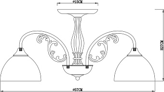 Люстра потолочная Arte Lamp SPICA A3037PL-5AB 40Вт 5 лампочек E27
