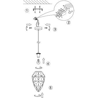Светильник подвесной Maytoni Globo P052PL-01BL 40Вт E27