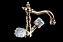 Смеситель для раковины Boheme Crystal 292-CRST золотой