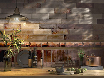 Настенная плитка KERAMA MARAZZI 9037 серый светлый глянцевый 28,5х8,5см 1,07кв.м. глянцевая
