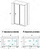Угловое ограждение RGW Classic 04094187-011 CL-41 185х70см стекло прозрачное
