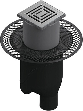 Душевой трап BERGES 090069 100х100 23,5х23,5см вертикальный сток