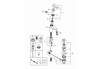 Смеситель для раковины GROHE Eurodisc Cosmopolitan 33190002 хром