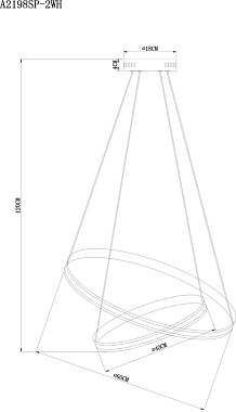 Люстра подвесная Arte Lamp MERIDIANA A2198SP-2WH 70Вт 1 лампочек LED