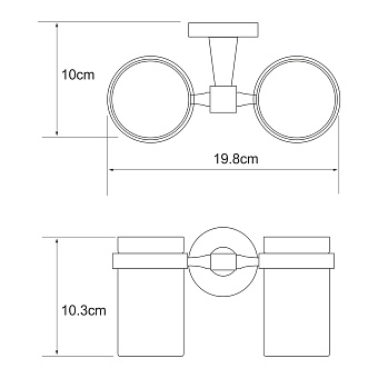 Стакан в ванную WASSERKRAFT Isen K-4000 K-4028D хром