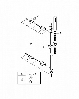 Душевой гарнитур GROHE Euphoria Cube 27936000 хром
